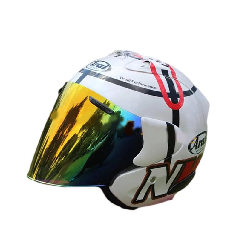 Casque Demi-Jet Ram3 Haga Monza Blanc
