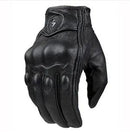 Gants de moto en cuir perforé