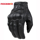 Gants de moto en cuir perforé