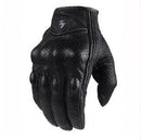 Gants de moto en cuir perforé