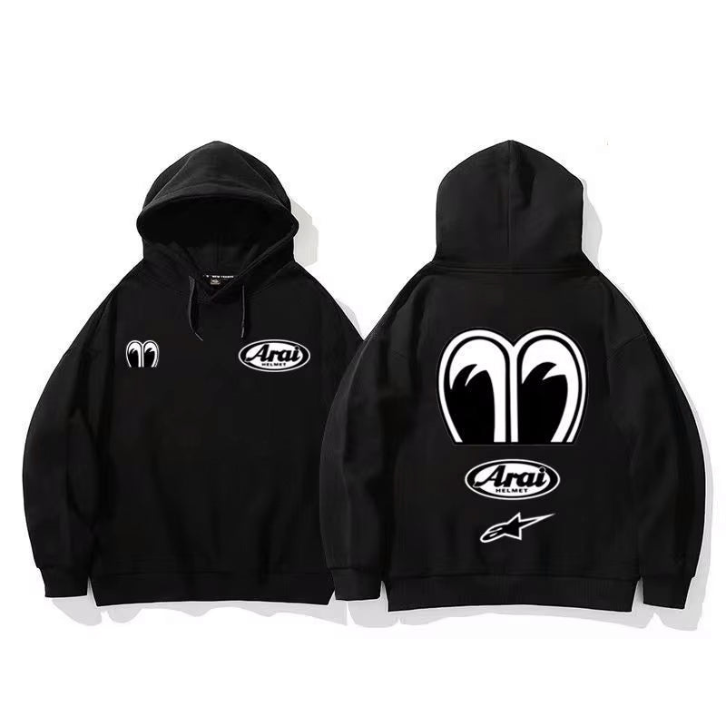 Pull à capuche Arai x Alpinestars - Noir - Collection Automne & Hiver