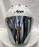 Casque Blanc Brillant - VZ-RAM - 3/4 ouvert pour l'été