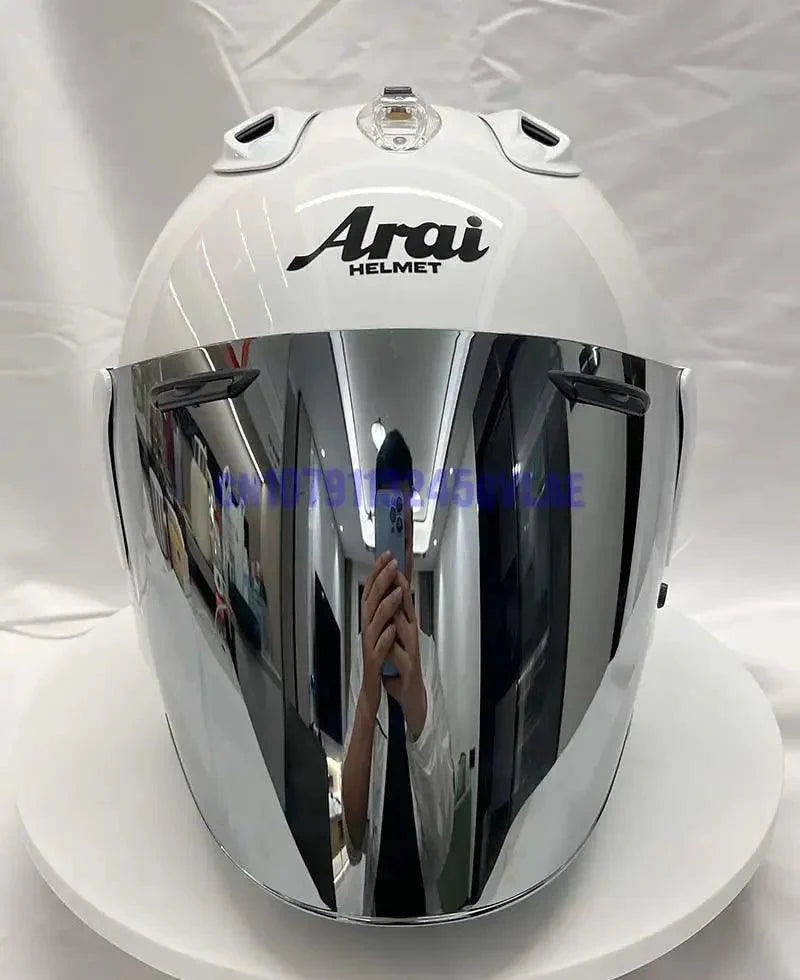 Casque Blanc Brillant - VZ-RAM - 3/4 ouvert pour l'été