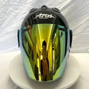 Casque Noir Brillant - VZ-RAM - 3/4 Ouvert pour l'été