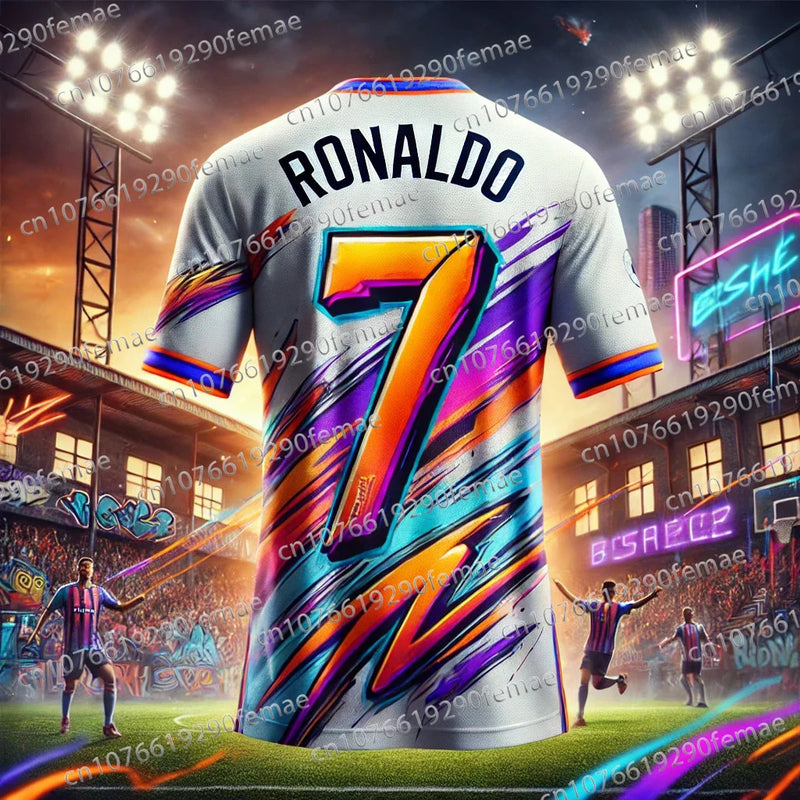 Maillot de Football Concept "Graffiti Ronaldo" | Édition Exclusive 24-25 – Enfants & Adultes