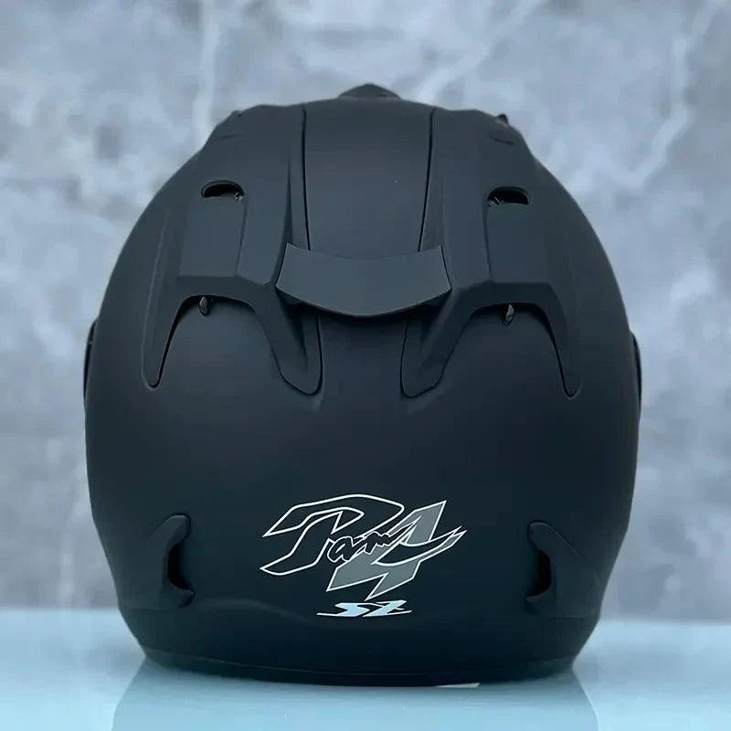 Casque Noir Mat Semi-Ouvert d'été - SZ Ram 4 - Moto & Scooter & Cross