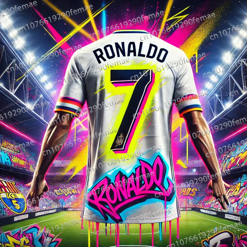 Maillot de Football Concept "Graffiti Ronaldo" | Édition Exclusive 24-25 – Enfants & Adultes