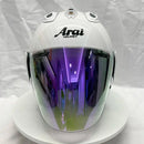 Casque Blanc Brillant - VZ-RAM - 3/4 ouvert pour l'été