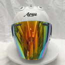 Casque Blanc Brillant - VZ-RAM - 3/4 ouvert pour l'été