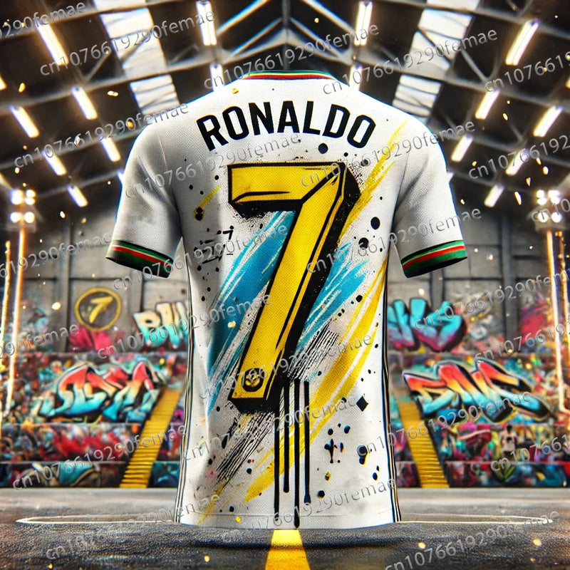 Maillot de Football Concept "Graffiti Ronaldo" | Édition Exclusive 24-25 – Enfants & Adultes