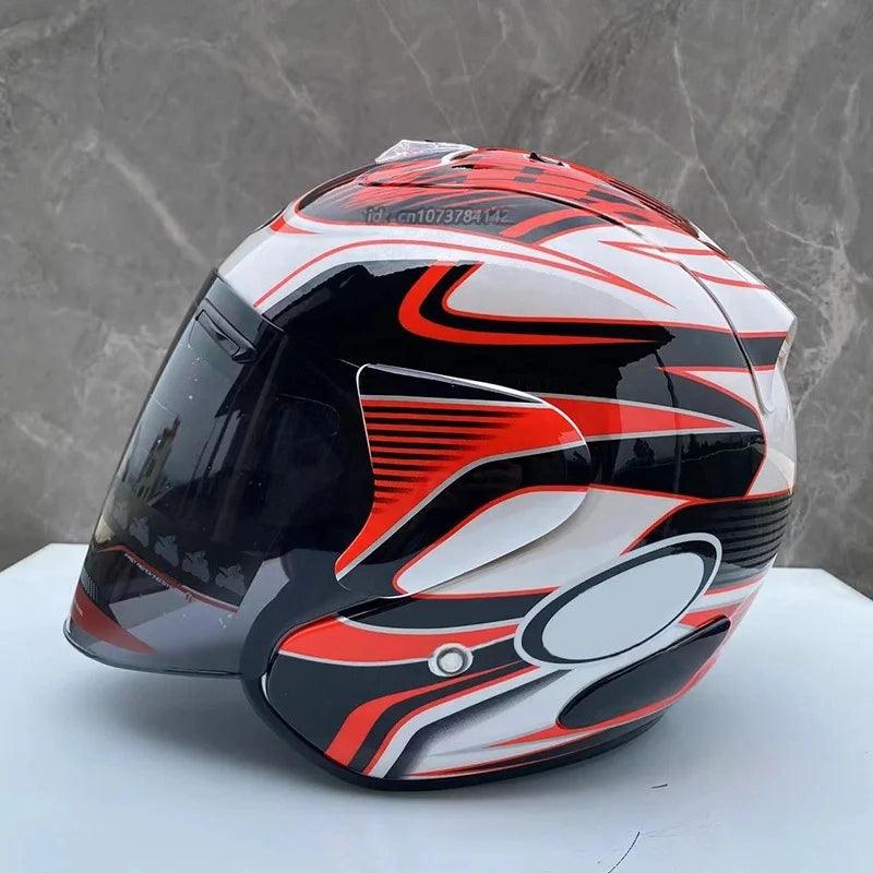 Casque Pedrosa Rouge GP - Semi-Ouvert d'été - Moto & Scooter & Cross