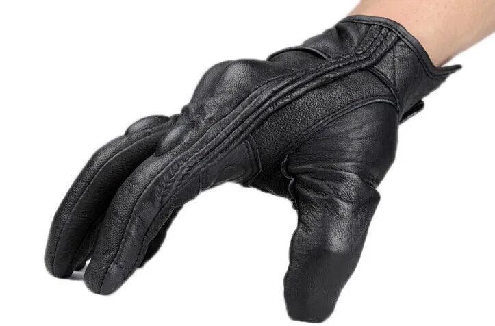 Gants de moto en cuir perforé
