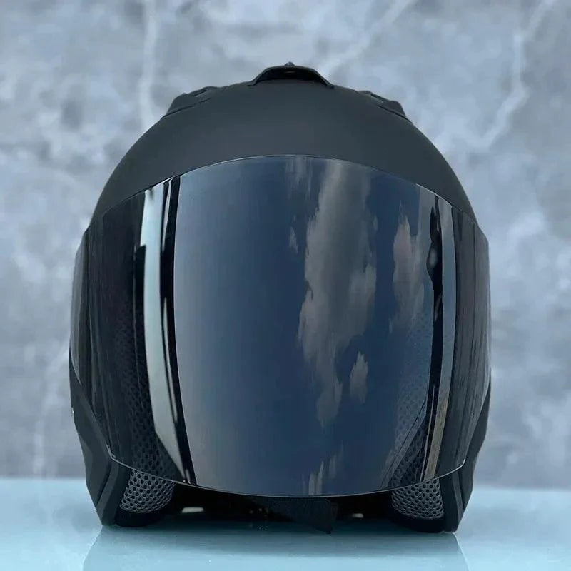 Casque Noir Mat Semi-Ouvert d'été - SZ Ram 4 - Moto & Scooter & Cross