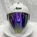 Casque Blanc Brillant - VZ-RAM - 3/4 ouvert pour l'été