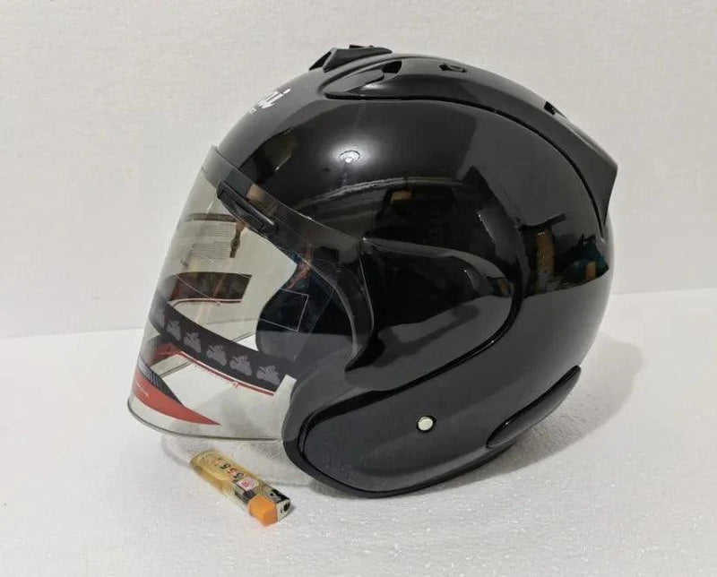 Casque Noir Brillant Semi-Ouvert d'été - SZ-Ram3 - Moto & Scooter