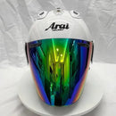 Casque Blanc Brillant - VZ-RAM - 3/4 ouvert pour l'été