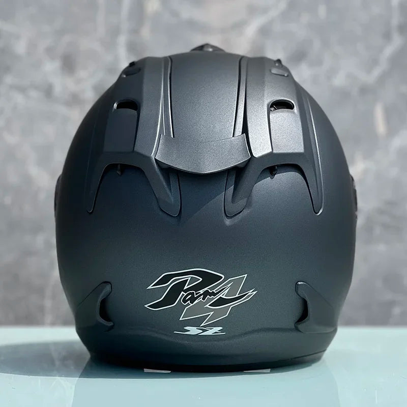Casque Gris Mat Semi-Ouvert d'été - SZ-Ram4 - Moto & Scooter