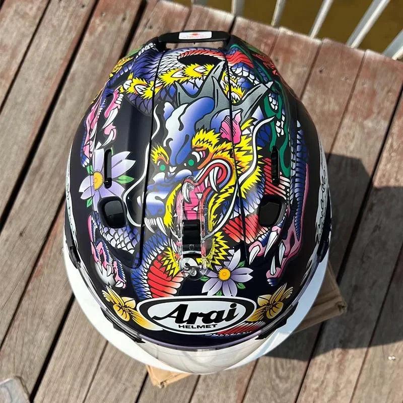 Casque Dragon Oriental Mat - VZ-RAM - 3/4 ouvert pour l'été