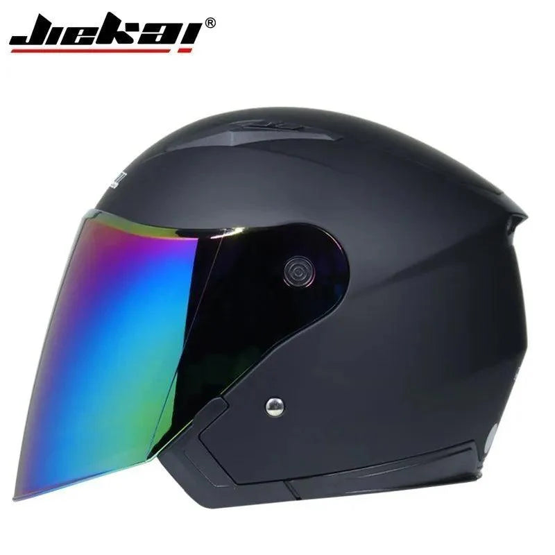 Casque Moto Unisexe 4 Saisons - Double Visière Racing - Multi-couleurs