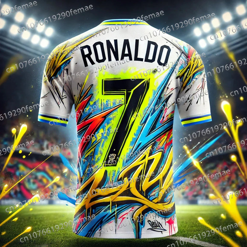 Maillot de Football Concept "Graffiti Ronaldo" | Édition Exclusive 24-25 – Enfants & Adultes