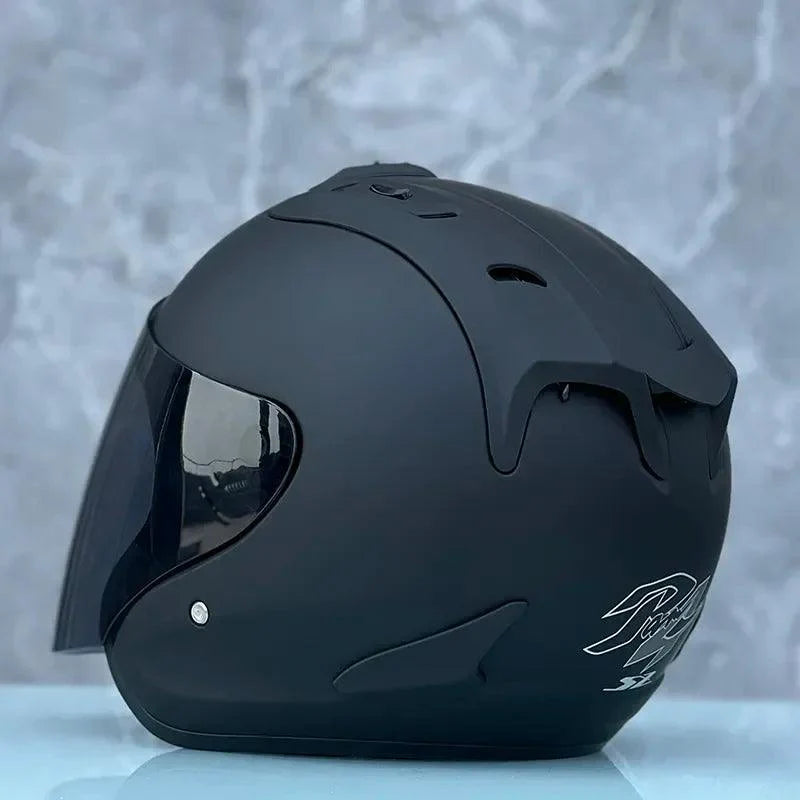 Casque Noir Mat Semi-Ouvert d'été - SZ Ram 4 - Moto & Scooter & Cross