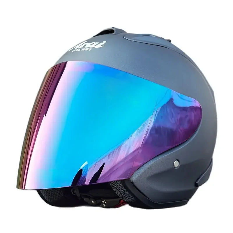 Casque Gris Mat Semi-Ouvert d'été - SZ-Ram4 - Moto & Scooter