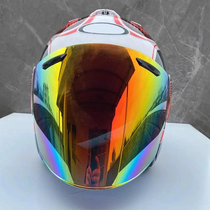 Casque Pedrosa Rouge GP - Semi-Ouvert d'été - Moto & Scooter & Cross