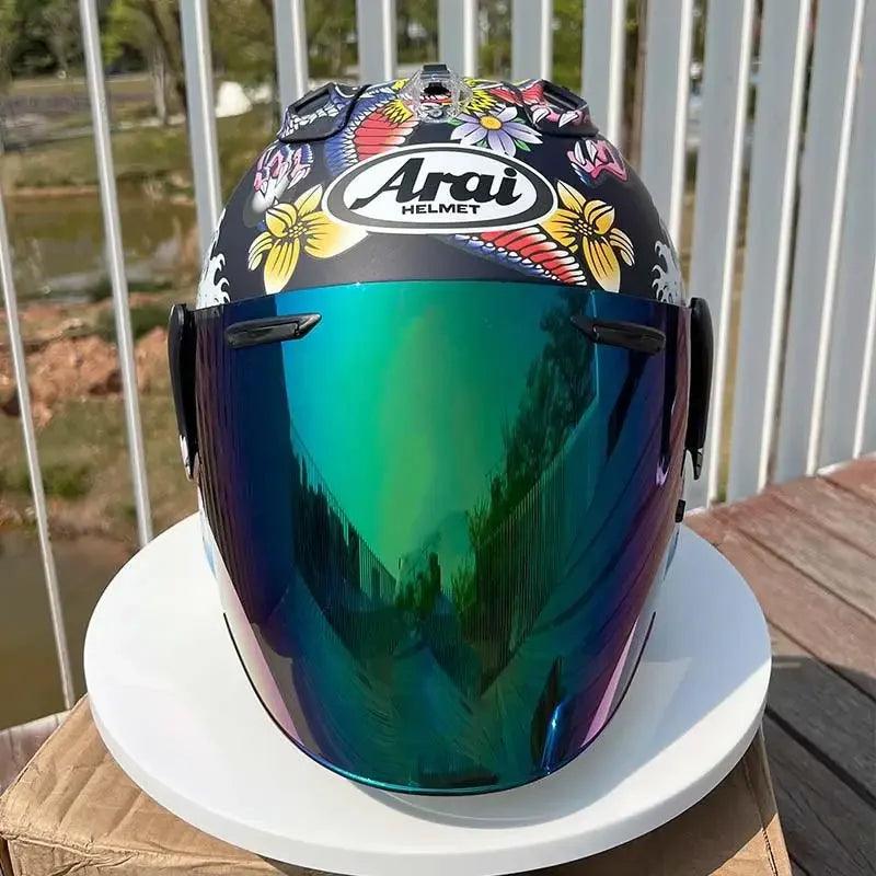 Casque Dragon Oriental Mat - VZ-RAM - 3/4 ouvert pour l'été