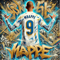 Maillot de Football Concept "Graffiti Mbappé 9" | Édition Exclusive 24-25 – Enfants & Adultes