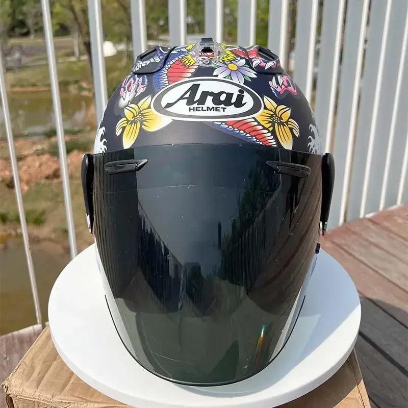 Casque Dragon Oriental Mat - VZ-RAM - 3/4 ouvert pour l'été