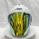 Casque Blanc Brillant - VZ-RAM - 3/4 ouvert pour l'été