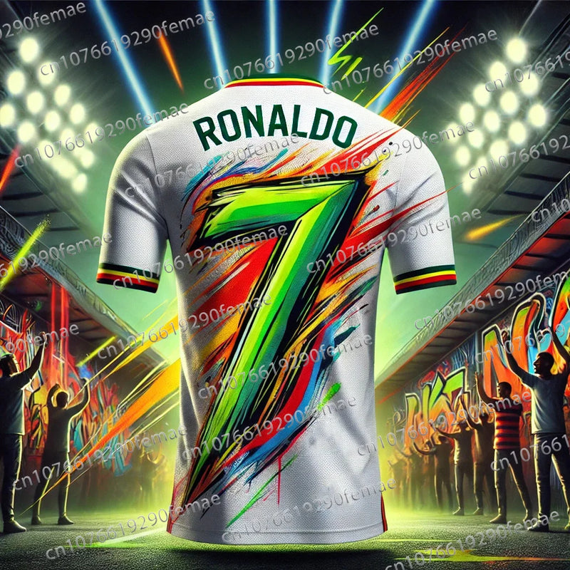 Maillot de Football Concept "Graffiti Ronaldo" | Édition Exclusive 24-25 – Enfants & Adultes