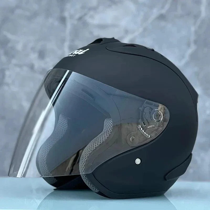 Casque Noir Mat Semi-Ouvert d'été - SZ Ram 4 - Moto & Scooter & Cross