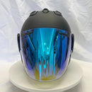 Casque Noir Mat - VZ-RAM - 3/4 ouvert pour l'été