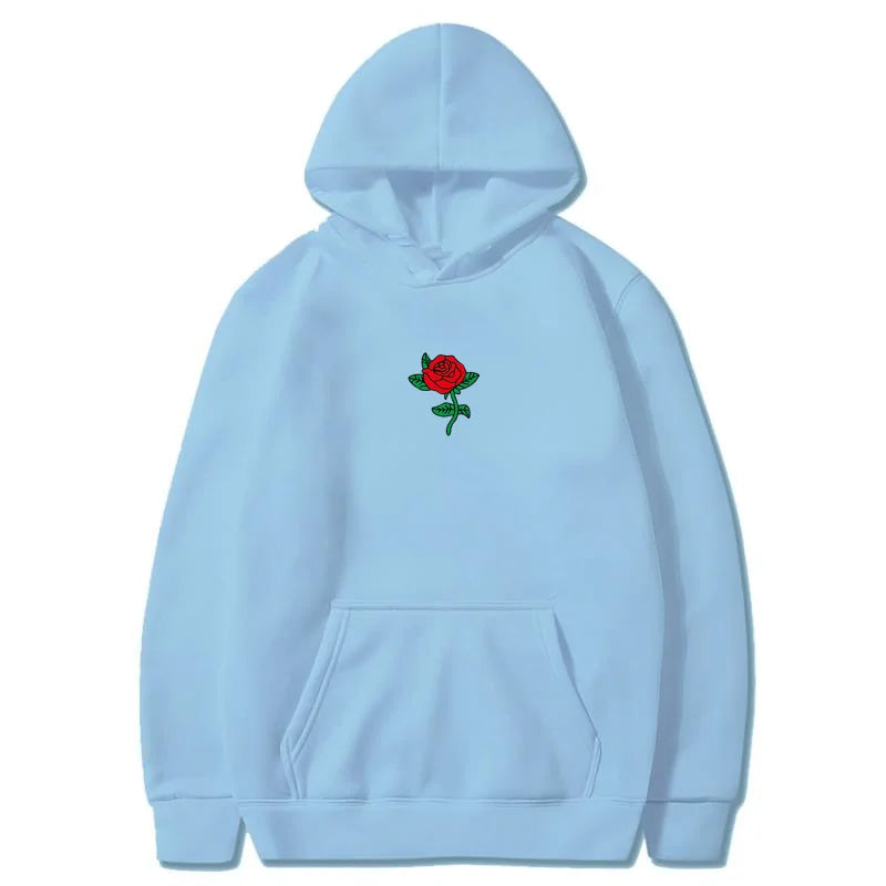 Pull à Capuche Coeur de Rose 🌹 - Multicolore