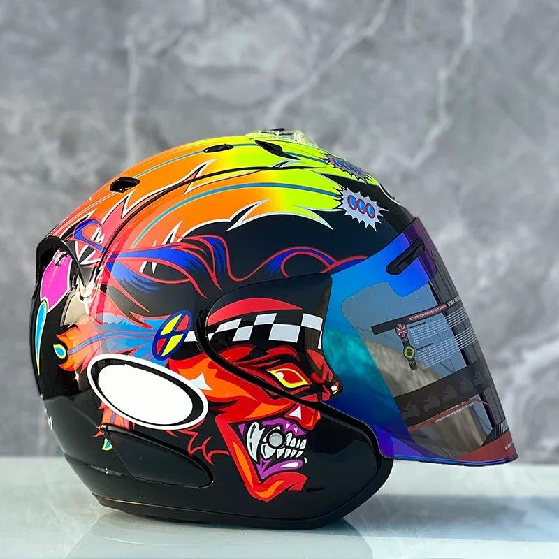 Casque Noir Semi-Ouvert d'été - Ram 3 Russell - Moto & Scooter & Cross