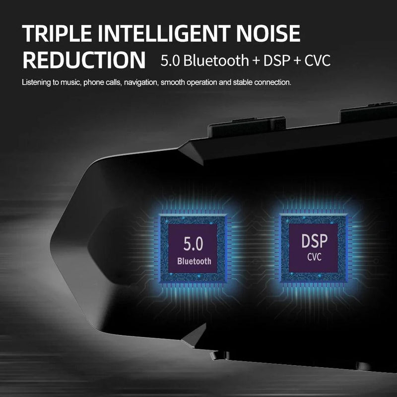 Intercom / Interphone / Oreillette Bluetooth - Waterproof & 1 km de connectivité