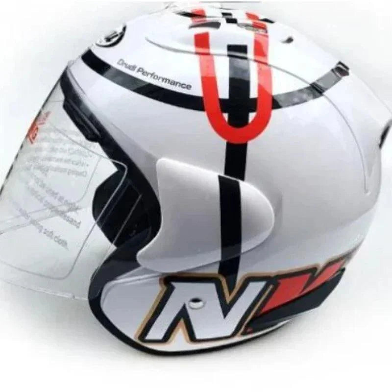 Casque Demi-Jet Ram3 Haga Monza Blanc