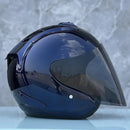 Casque bleu foncé brillant Semi-ouvert d'été - Ram4 - Moto & Scooter & Cross