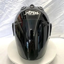 Casque Noir Brillant - VZ-RAM - 3/4 Ouvert pour l'été