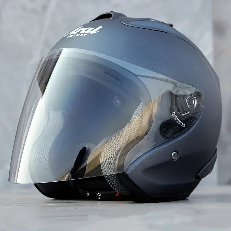 Casque Gris Mat Semi-Ouvert d'été - SZ-Ram4 - Moto & Scooter