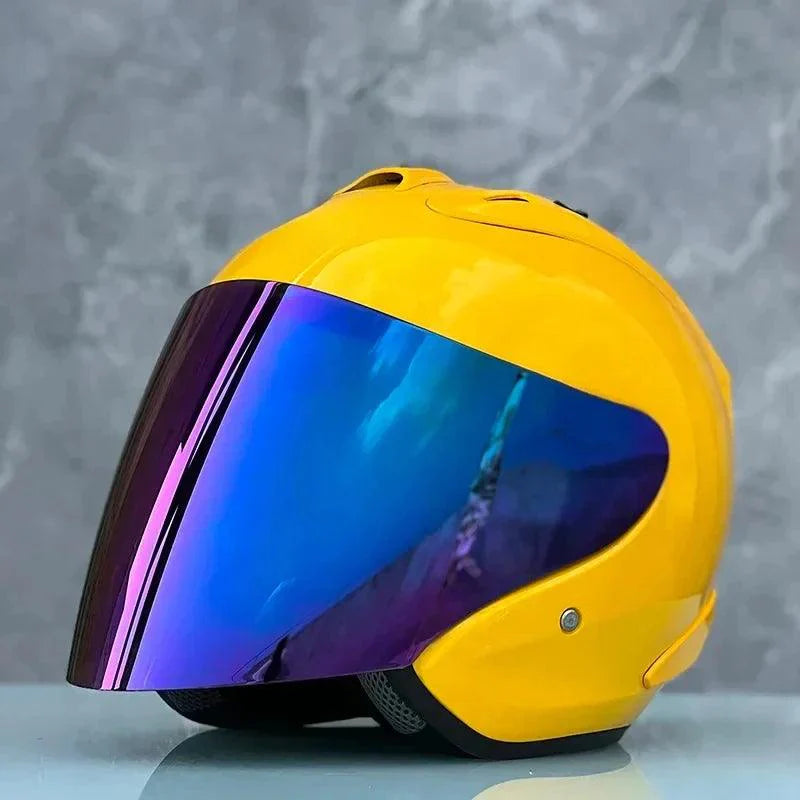 Casque Jaune Brillant Semi-Ouvert d'été - SZ-Ram4 - Moto & Scooter