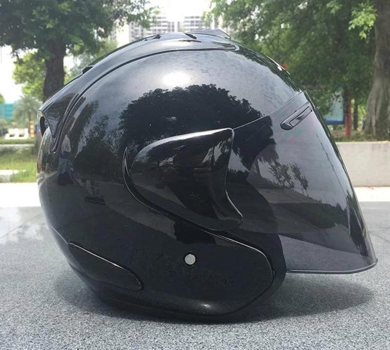 Casque Noir Brillant Semi-Ouvert d'été - SZ-Ram3 - Moto & Scooter