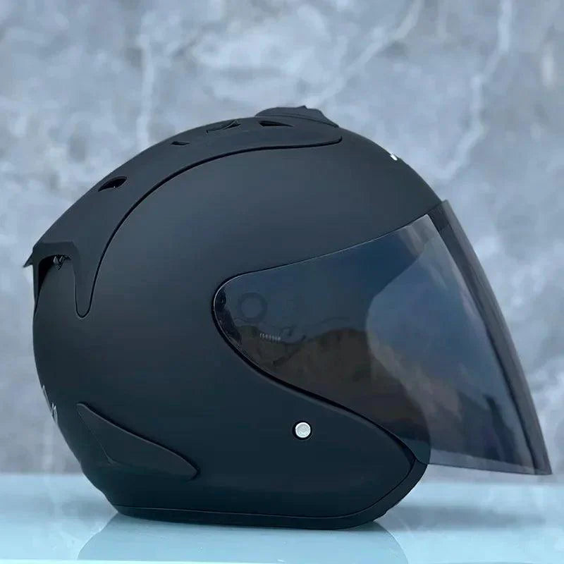 Casque Noir Mat Semi-Ouvert d'été - SZ Ram 4 - Moto & Scooter & Cross