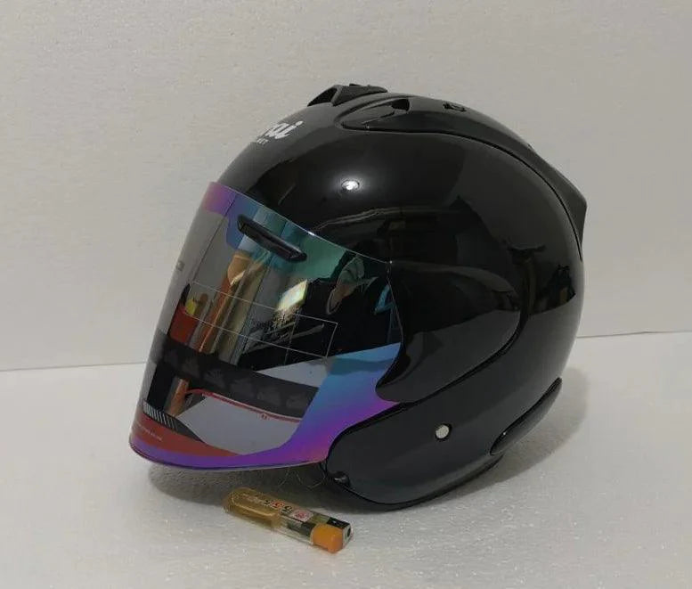 Casque Noir Brillant Semi-Ouvert d'été - SZ-Ram3 - Moto & Scooter