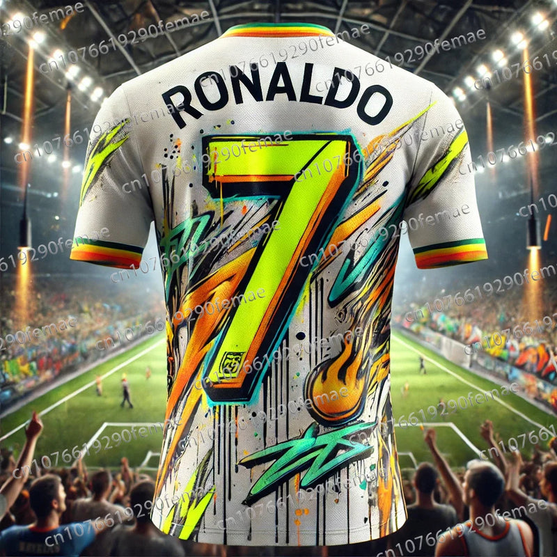 Maillot de Football Concept "Graffiti Ronaldo" | Édition Exclusive 24-25 – Enfants & Adultes